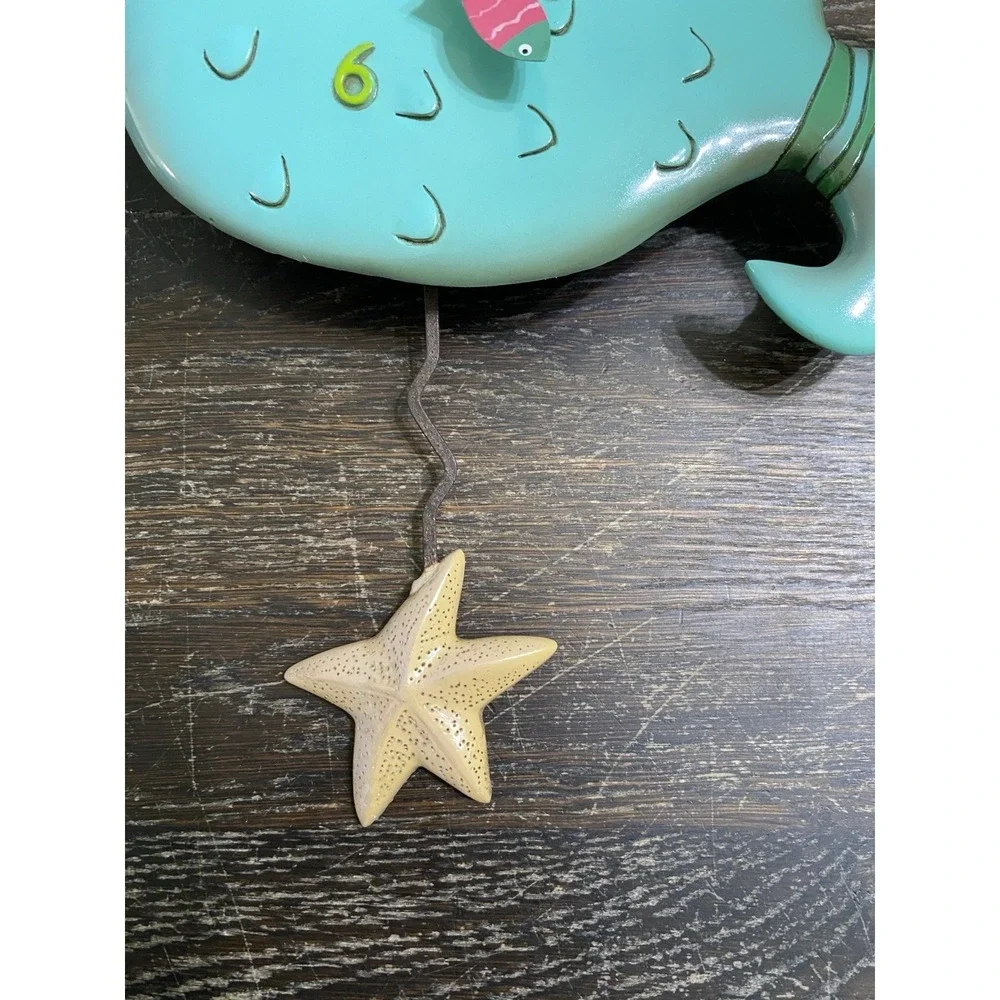 Allen Designs Shelley Mermaid Wall Clock Hair Green Tail Missing Pendulum